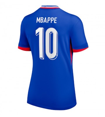Frankrig Kylian Mbappe #10 Replika Hjemmebanetrøje Dame EM 2024 Kortærmet